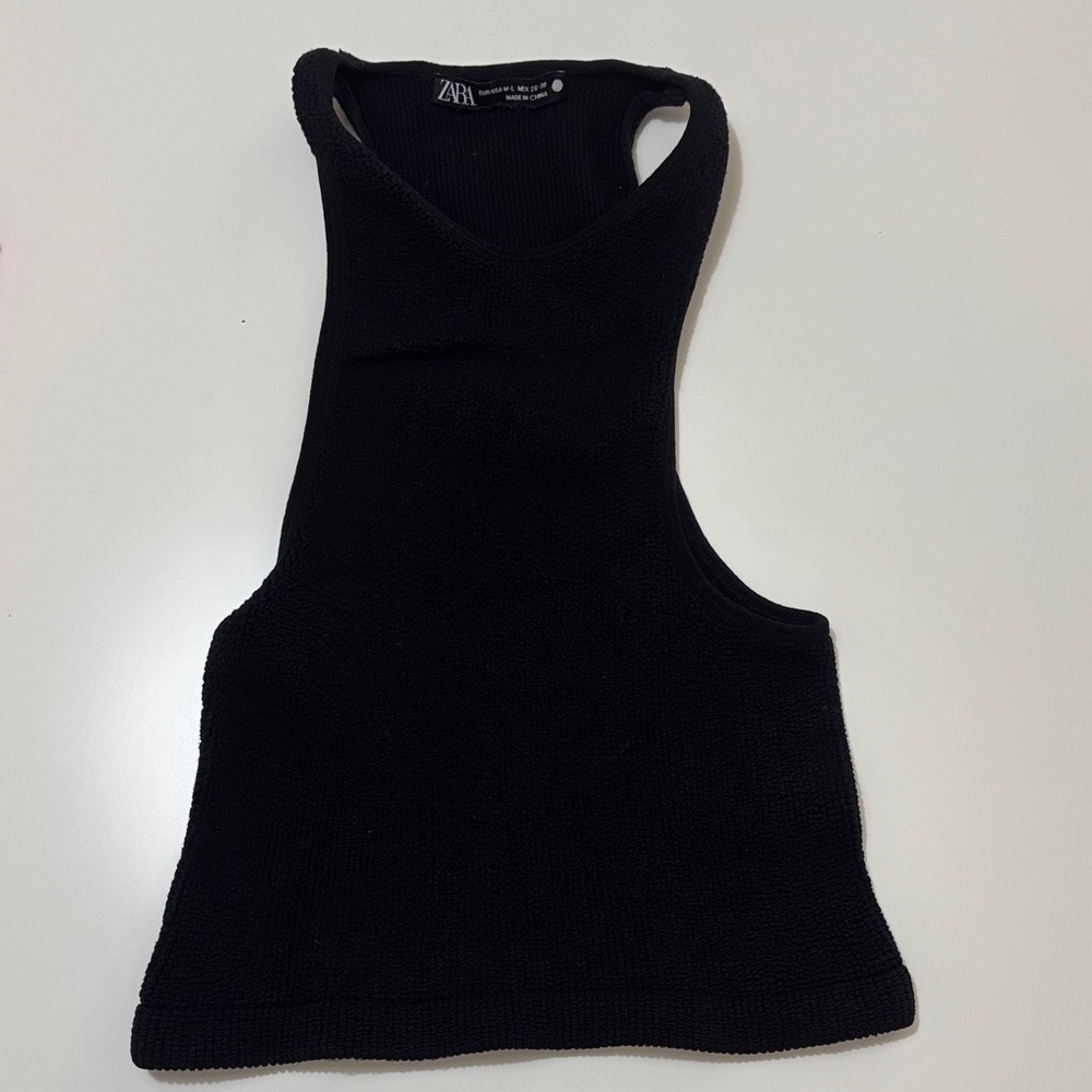Zara Black Knit super stretchy.
